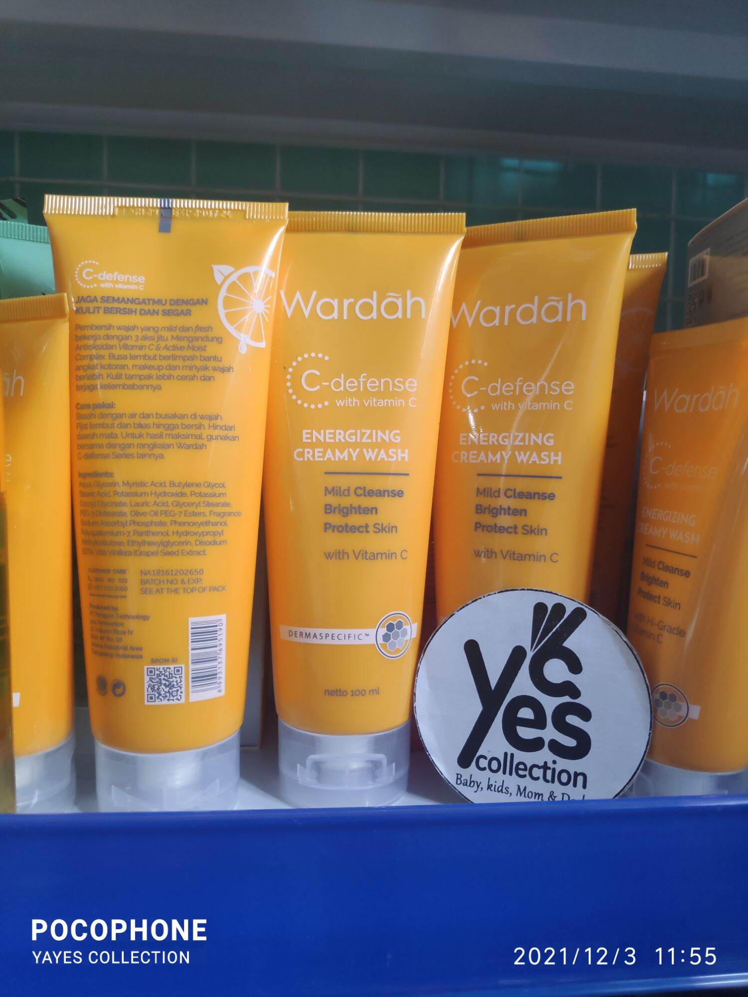 Wardah C Defense 100 ml Creamy Wash Vitamin C Sabun Cuci Wajah Muka