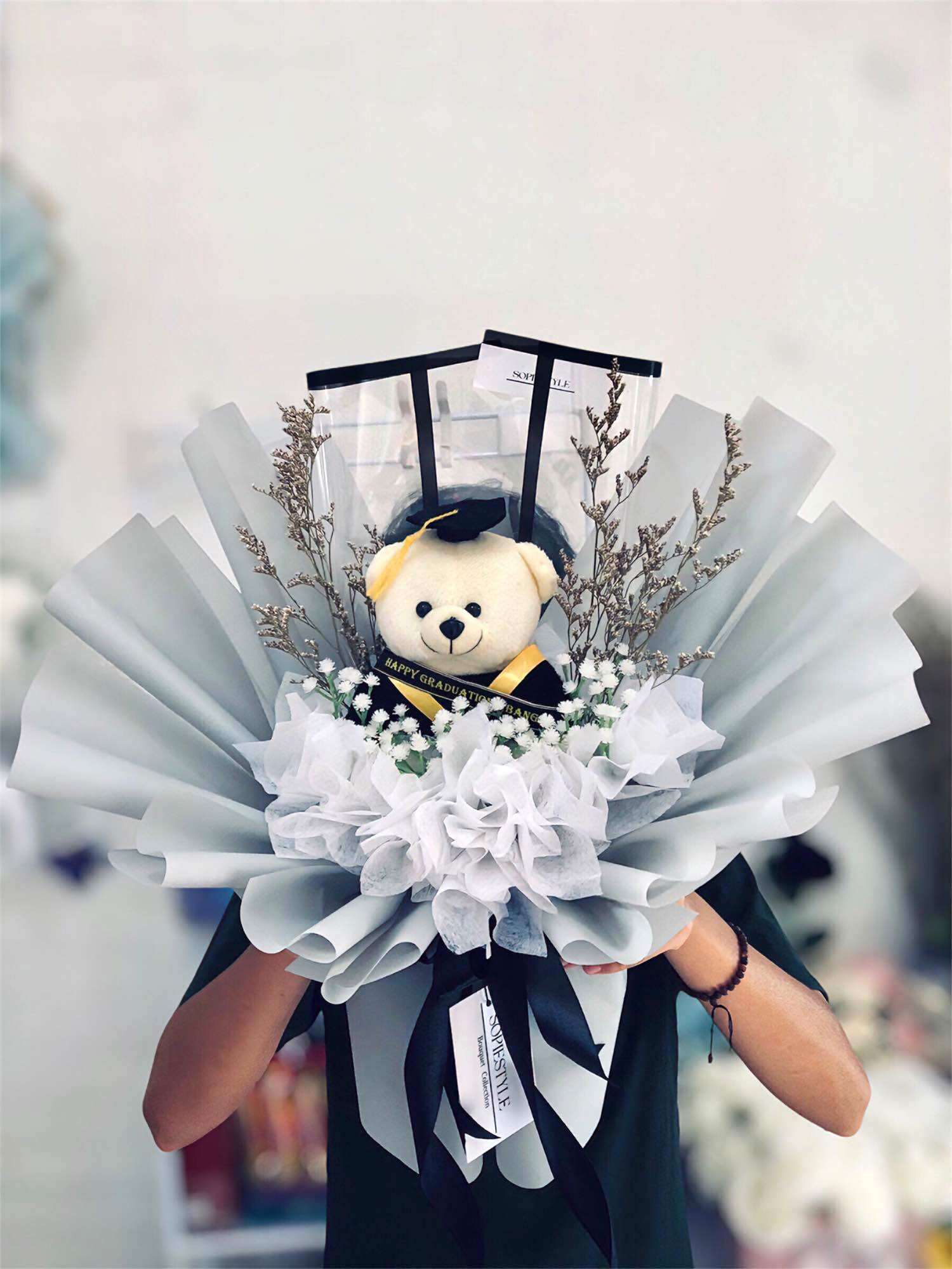 [Free request greeting card] wisuda bouquet / wisuda doll bouquet