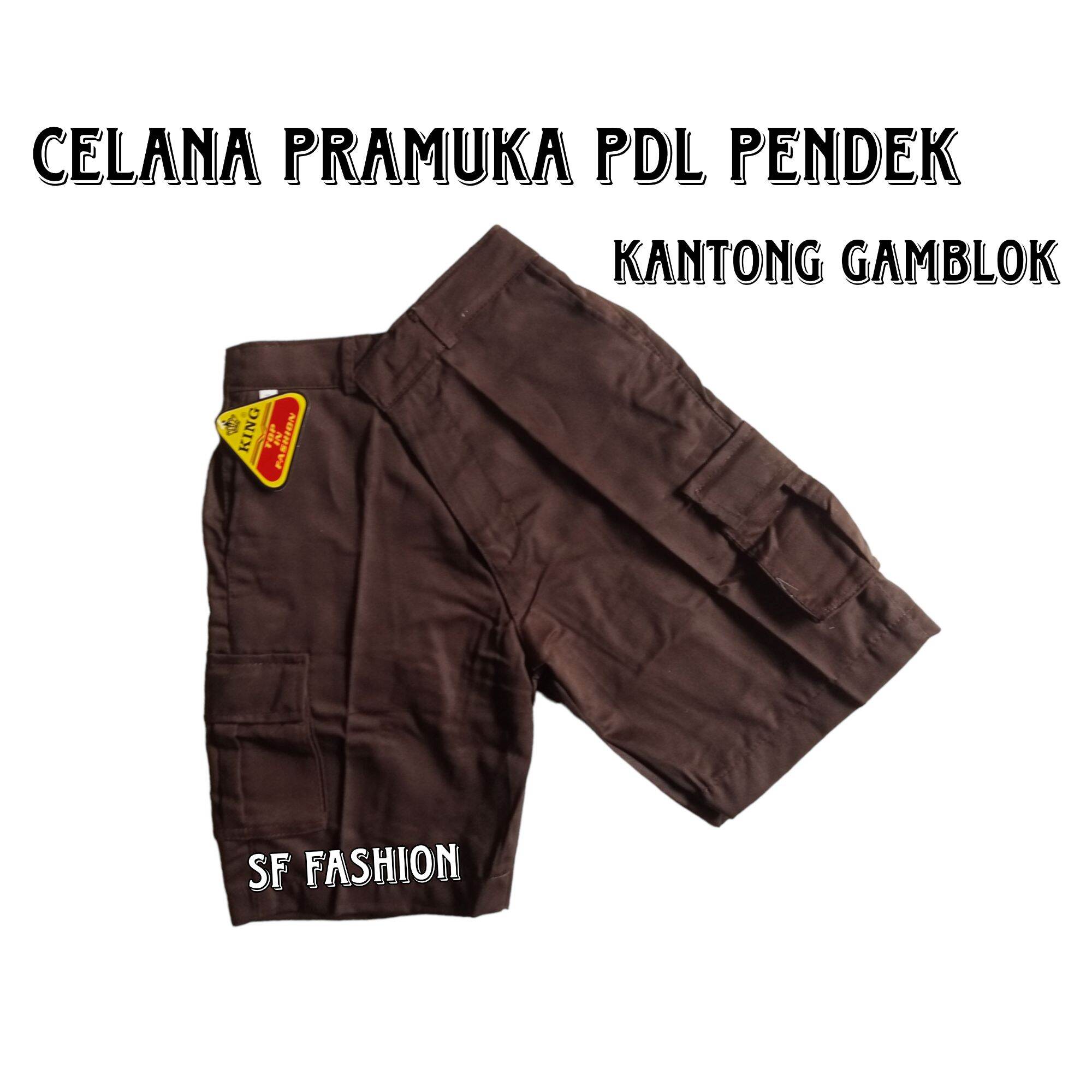 Celana Pramuka PDL Gemblok Pendek SD Lengkap Ukuran Kelas 1 SAMPAI 6