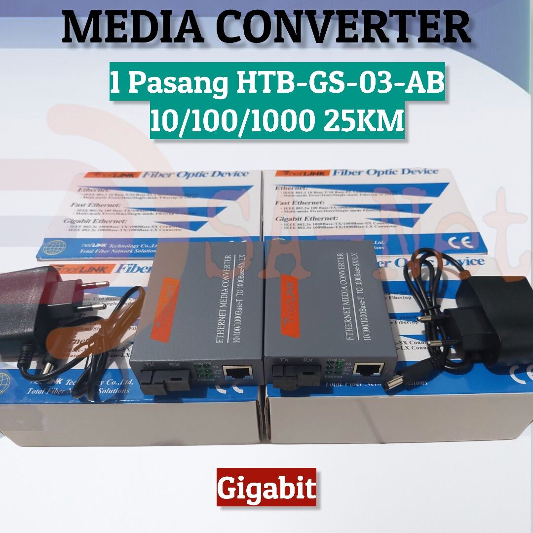 Htb Gs Gigabit Netlink Htb Gs Sepasang A B Fiber Optic Media