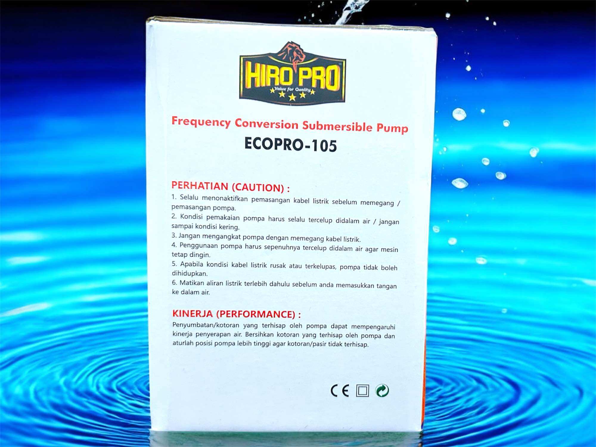HIRO PRO ECO 105 POMPA KOLAM AQUARIUM CONVERSION SUBMERSIBLE PUMP
