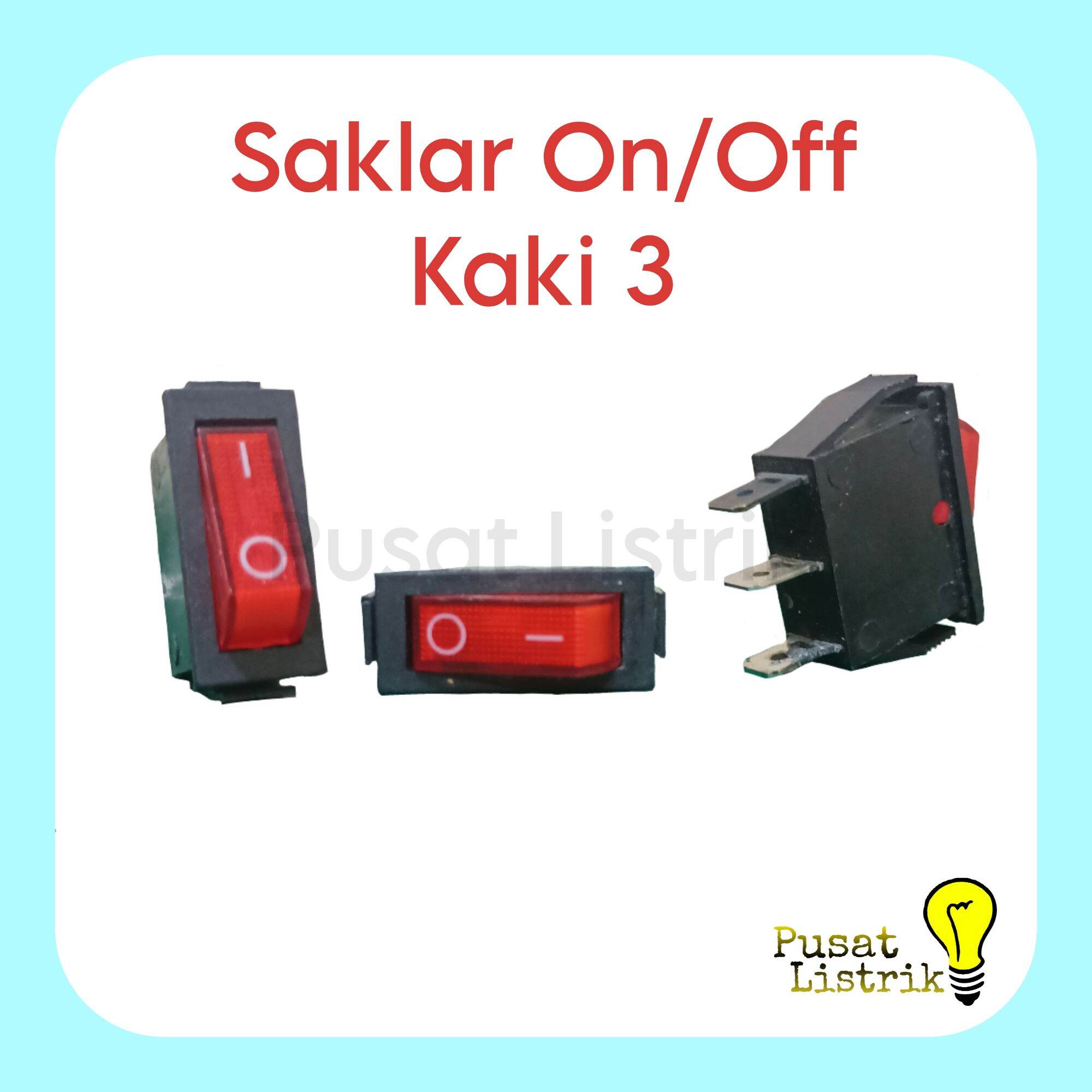 Saklar On Off Merah 3 Kaki Saklar 3pin Switch Gepeng Merah Kecil Kaki 3 ...
