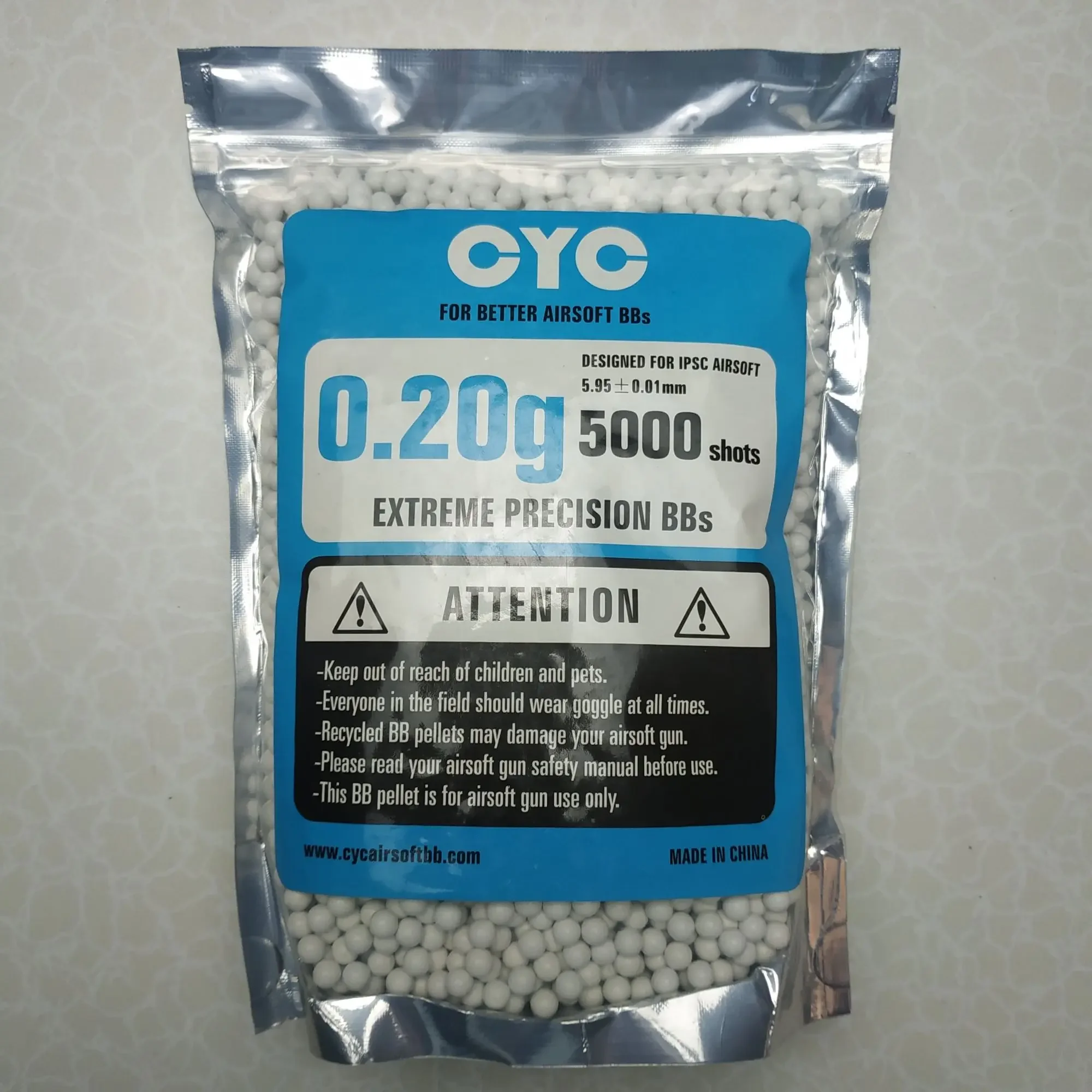 BB CYC 0.20 gram 6mm ISI 5000 Butir | Biji Plastik 0,20 gram