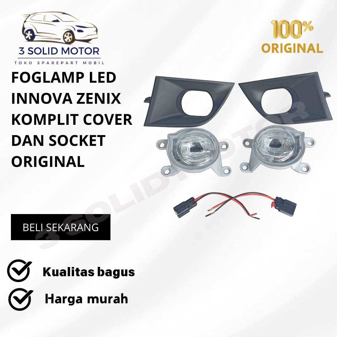 FOGLAMP LED INNOVA ZENIX KOMPLIT COVER DAN SOCKET ORIGINAL Harga 645,000 rupiah*Gratis Ongkir