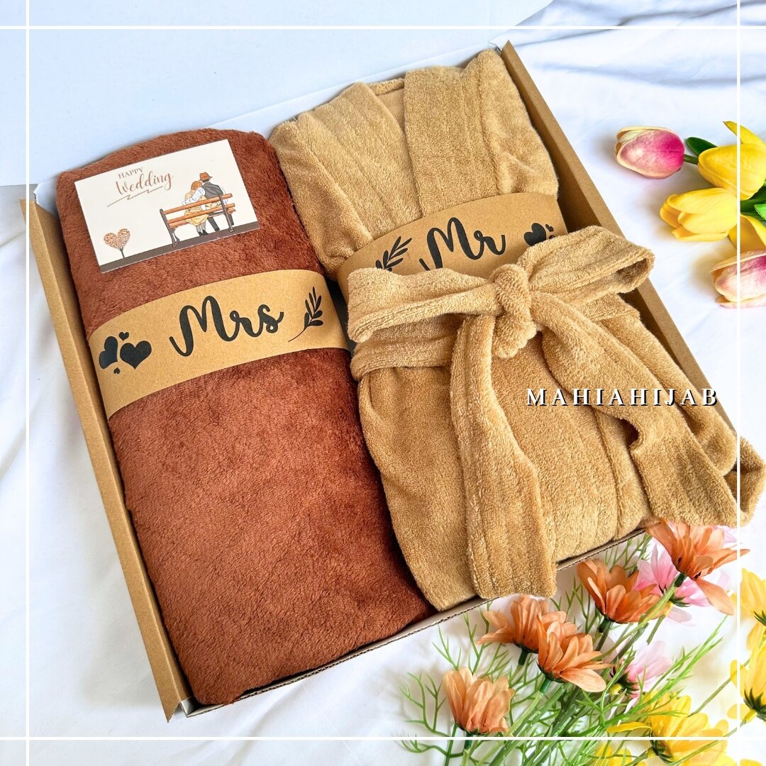 pernikahan hampers kimono + towel โ pernikahan hampers