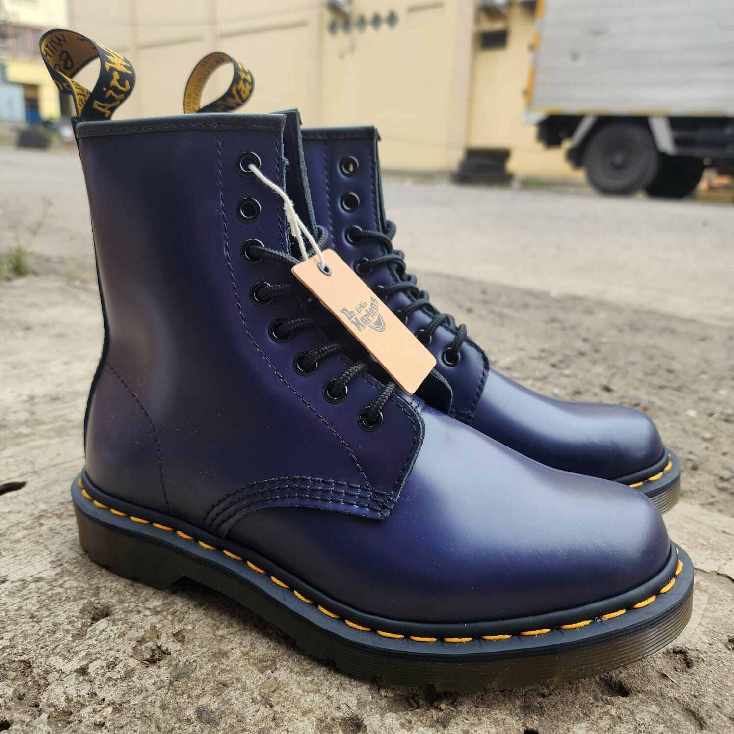 Martens Shoes Dr Martens 1460 Navy Blue The Original Dr Martens