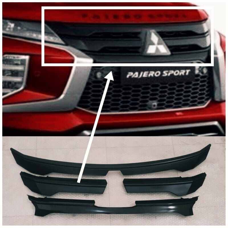 Garnish List Grill Depan New Pajero Sport Facelift Hitam Dop Lazada Indonesia