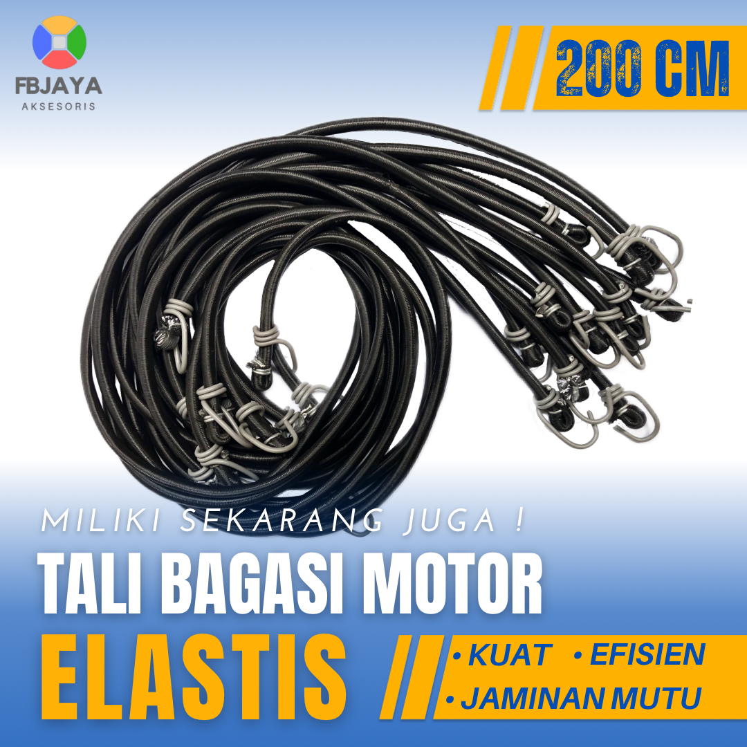 Tali bagasi panjang 200cm Tali pengikat barang kuat, elastis dan serbaguna. Tali pengikat barang dimotor. Recommended!! Giá 15,900 Đồng*Miễn phí vận chuyển