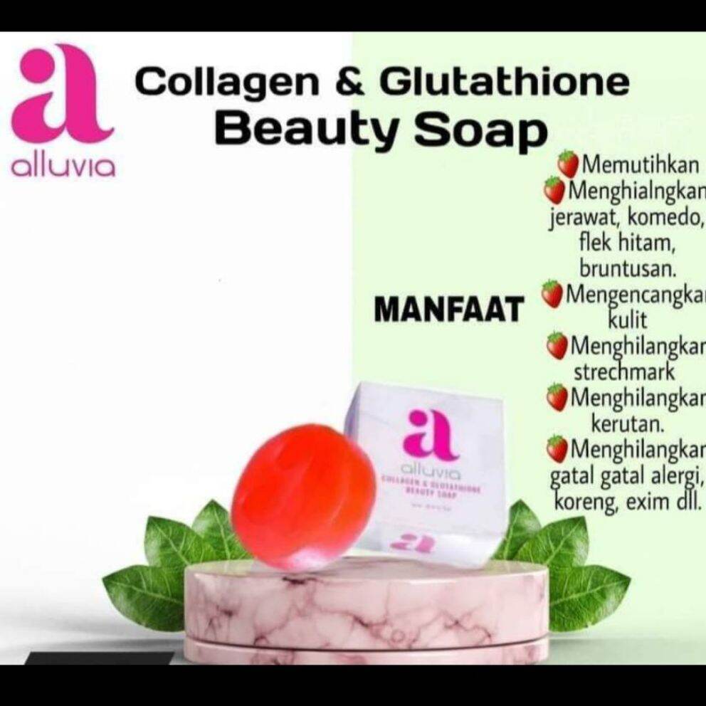 kelebihan glutathione collagen soap K.brothers gluta soft & smooth Thai herbal whitening 60g. 6X renewing properties COLLAGEN & GLUTATHIONE BEAUTY SOAP