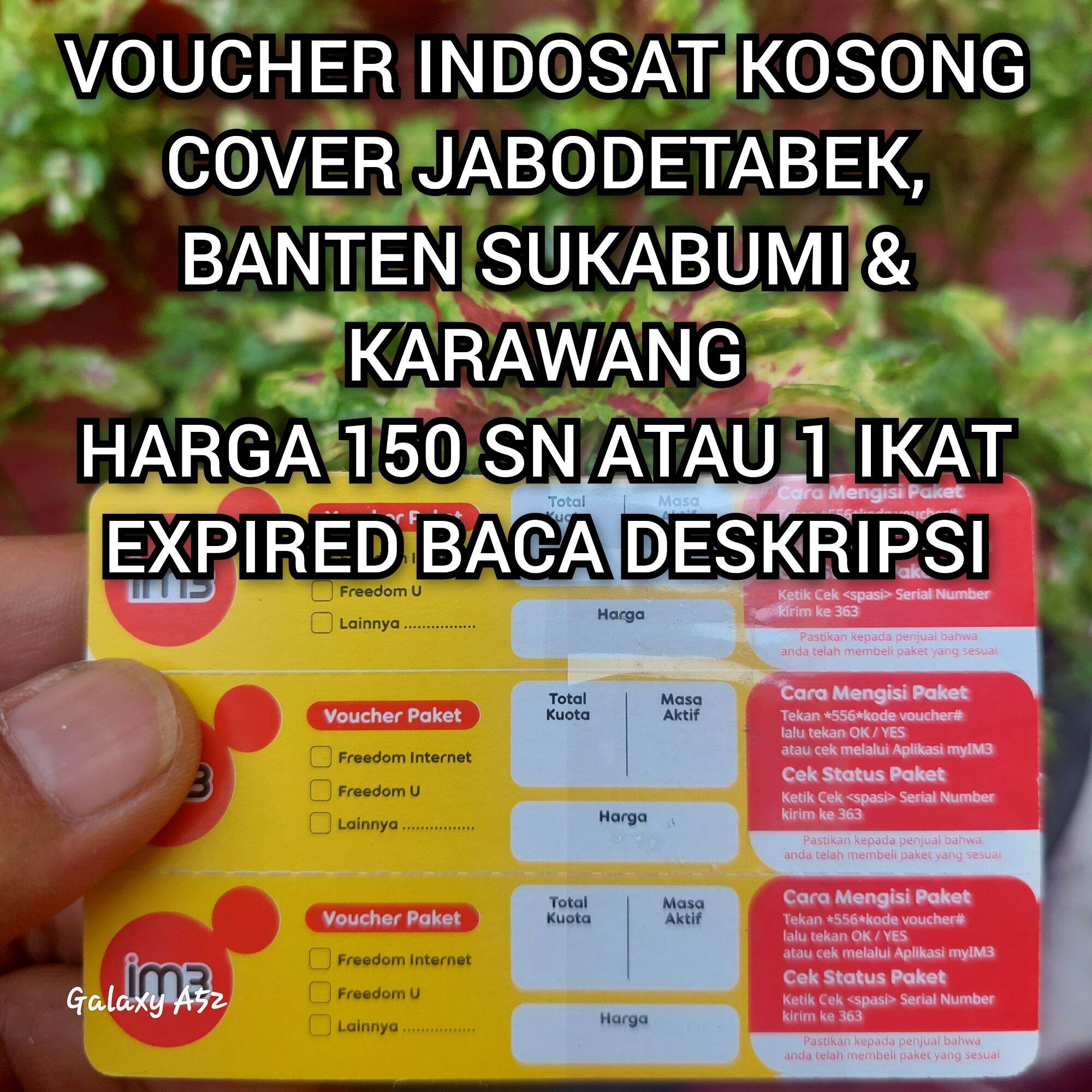 GROSIR 150 SN / 1 IKAT VOUCHER INDOSAT KOSONG COVER JABODETABEK, SUKABUMI, KARAWANG & BANTEN Harga 71,000 rupiah*Gratis Ongkir