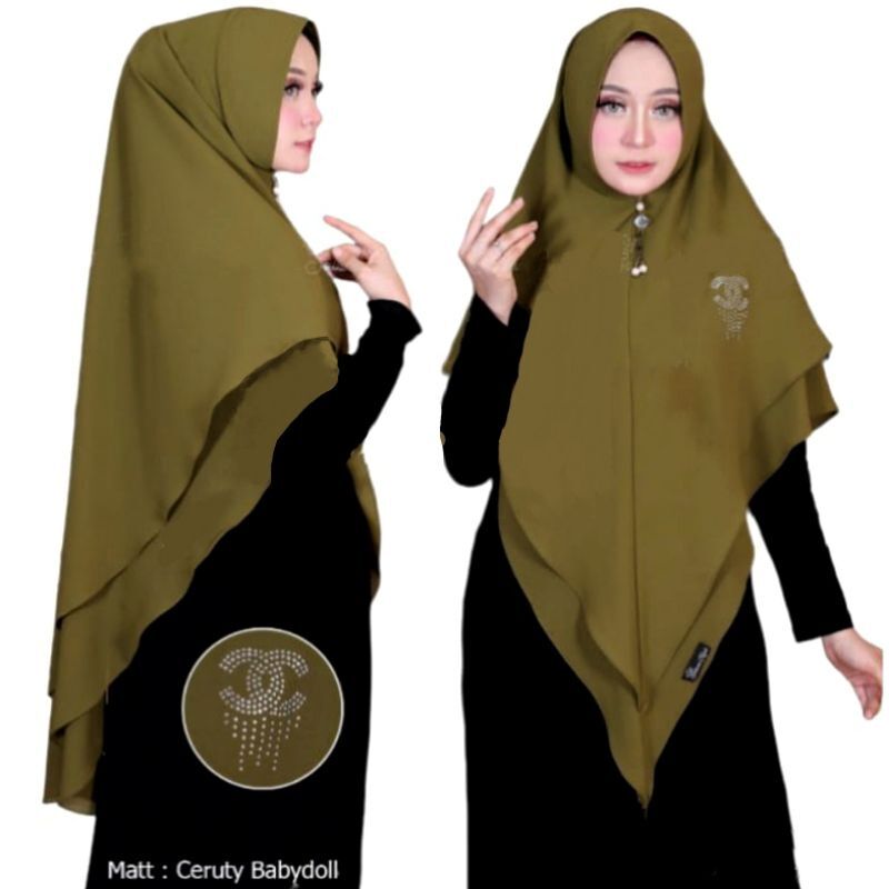 Jual Khimar Syar'i LV Hijab PET Ceruti Jilbab Sofpet Antem