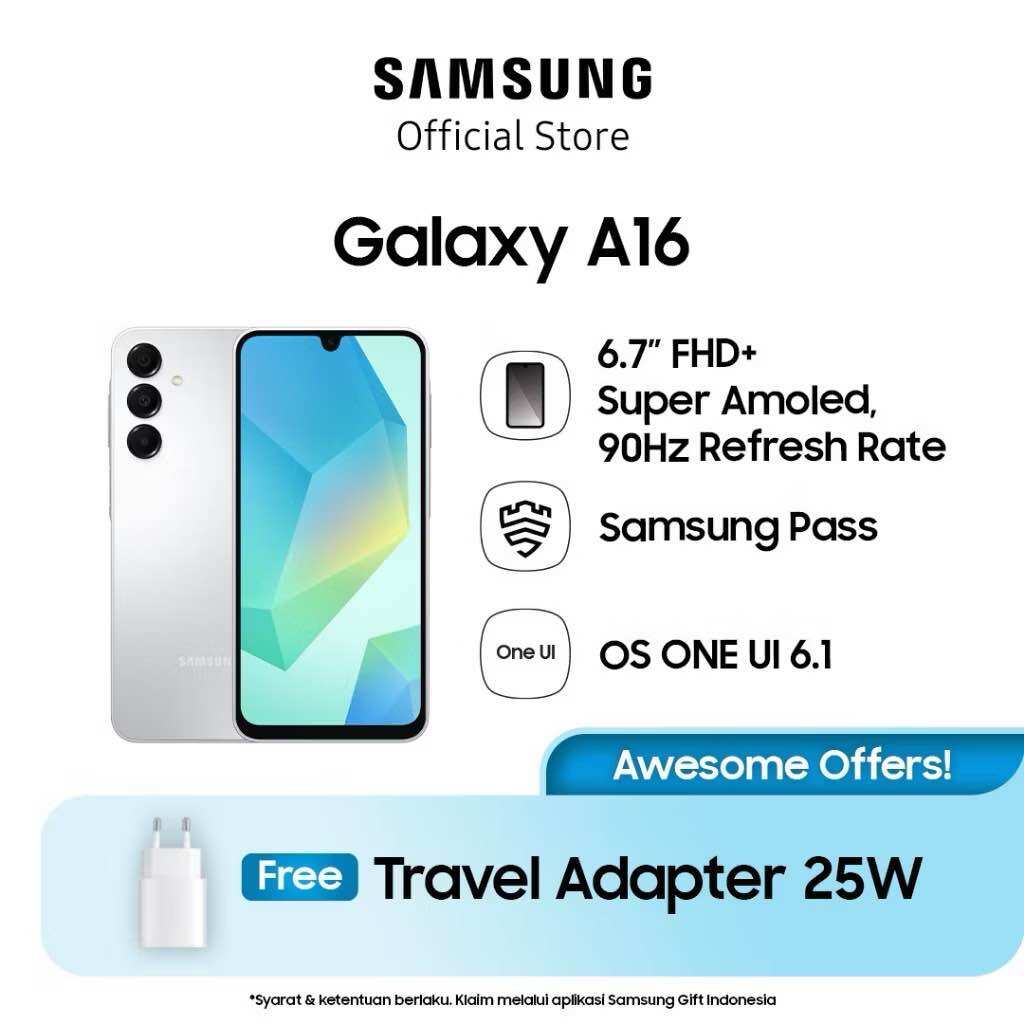 Samsung Galaxy A16 8/256Gb - Gray Harga  2,000,000 Ringgit*Penghantaran Percuma