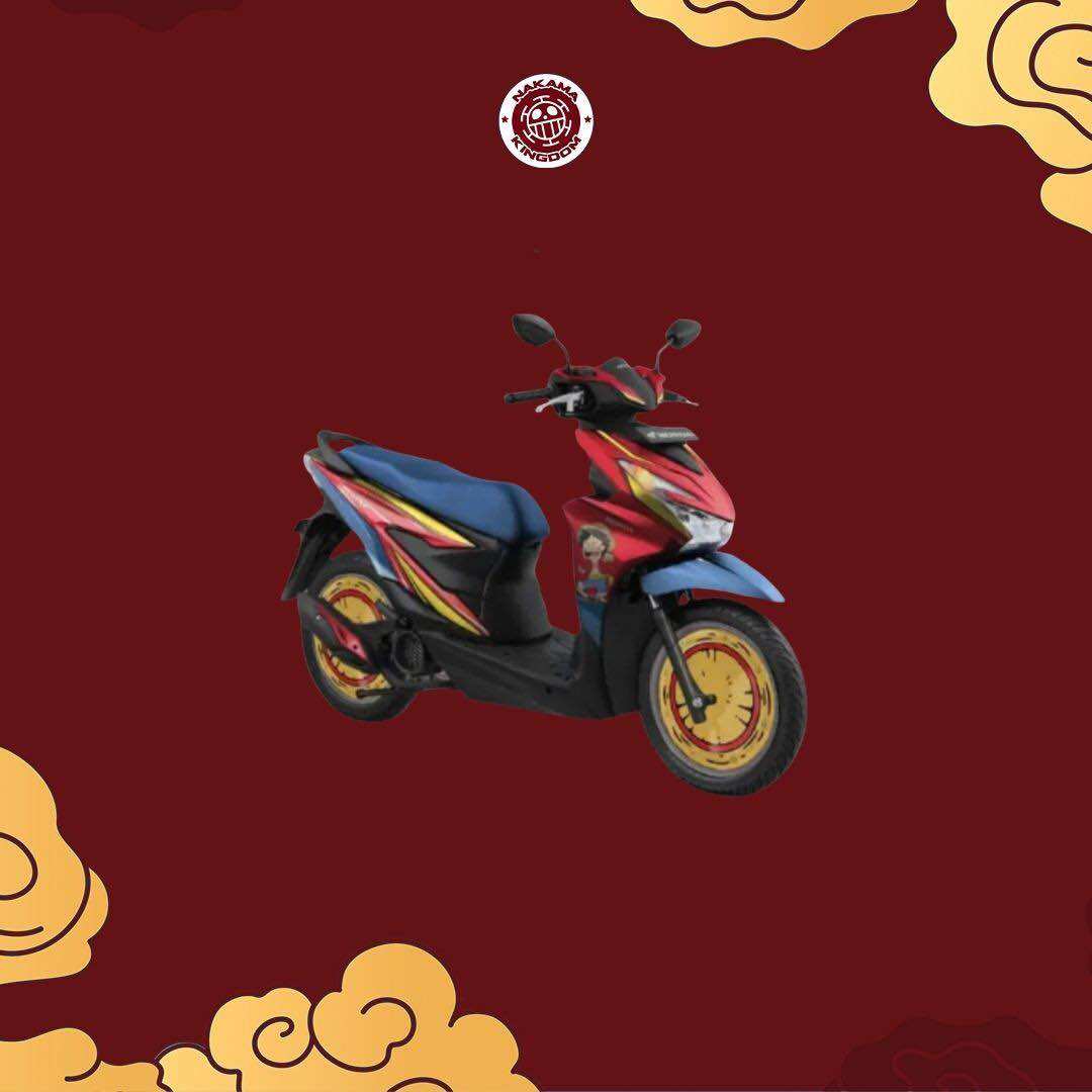 Sepeda Motor BeAT x One Piece (Edisi Luffy) Harga 30,000,000 rupiah*Gratis Ongkir