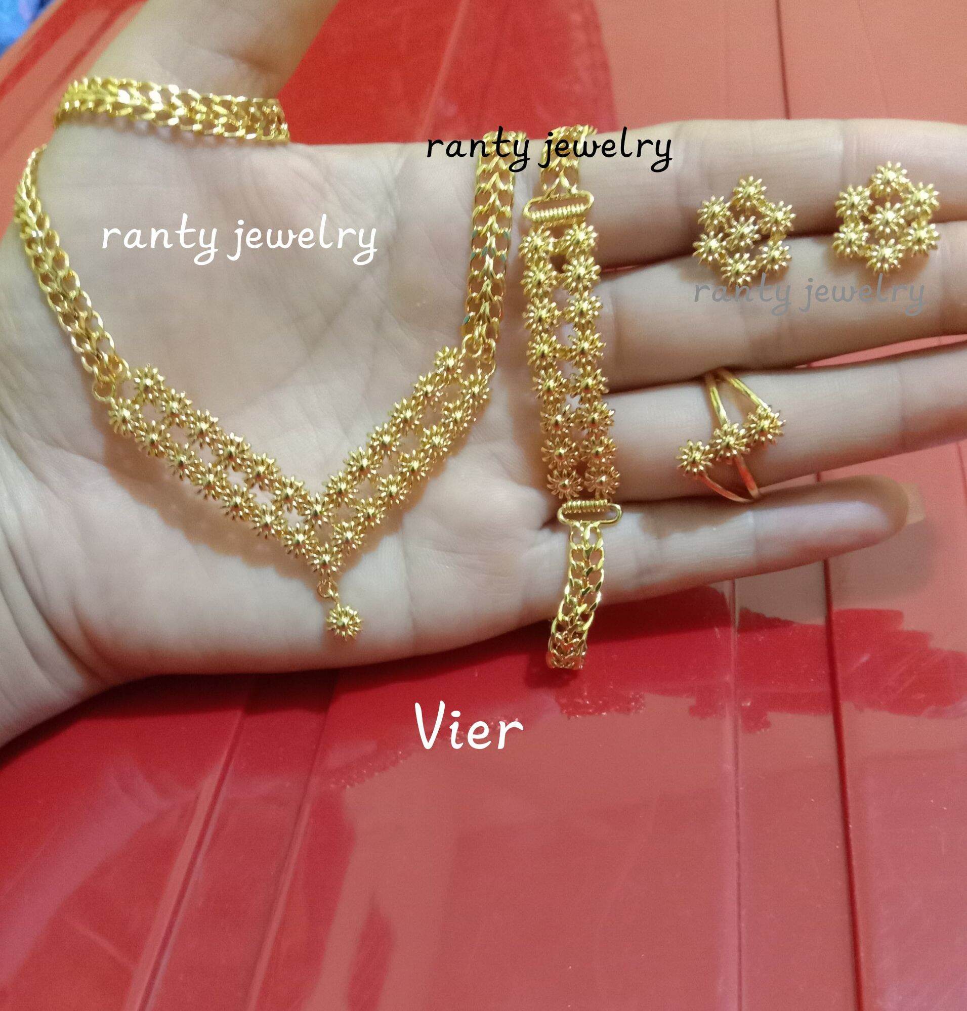 Kalung Bunga Tanjung Replika Emas 24k Kalung Wanita Kalung