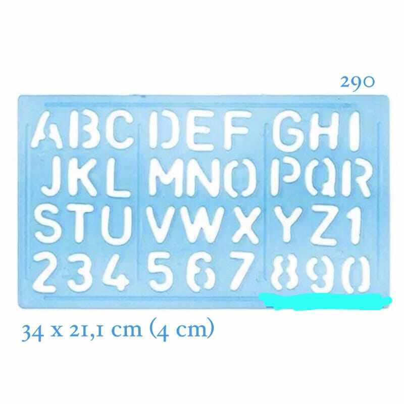 Penggaris BT290 penggaris sablon huruf & angka