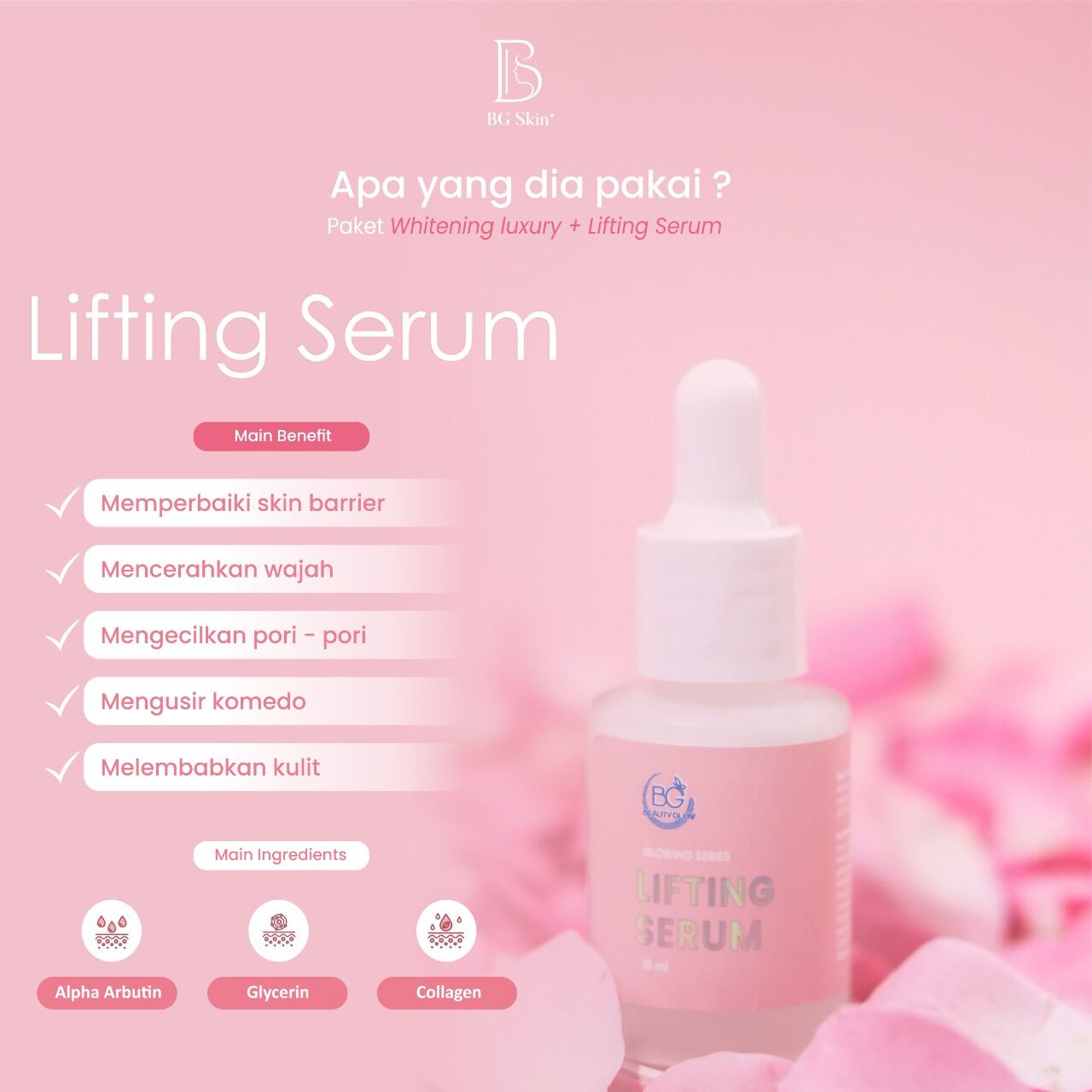 SERUM LIFTING BEAUTY GLOW SKINCARE / BG SKINCARE / BG SKIN ORIGINAL