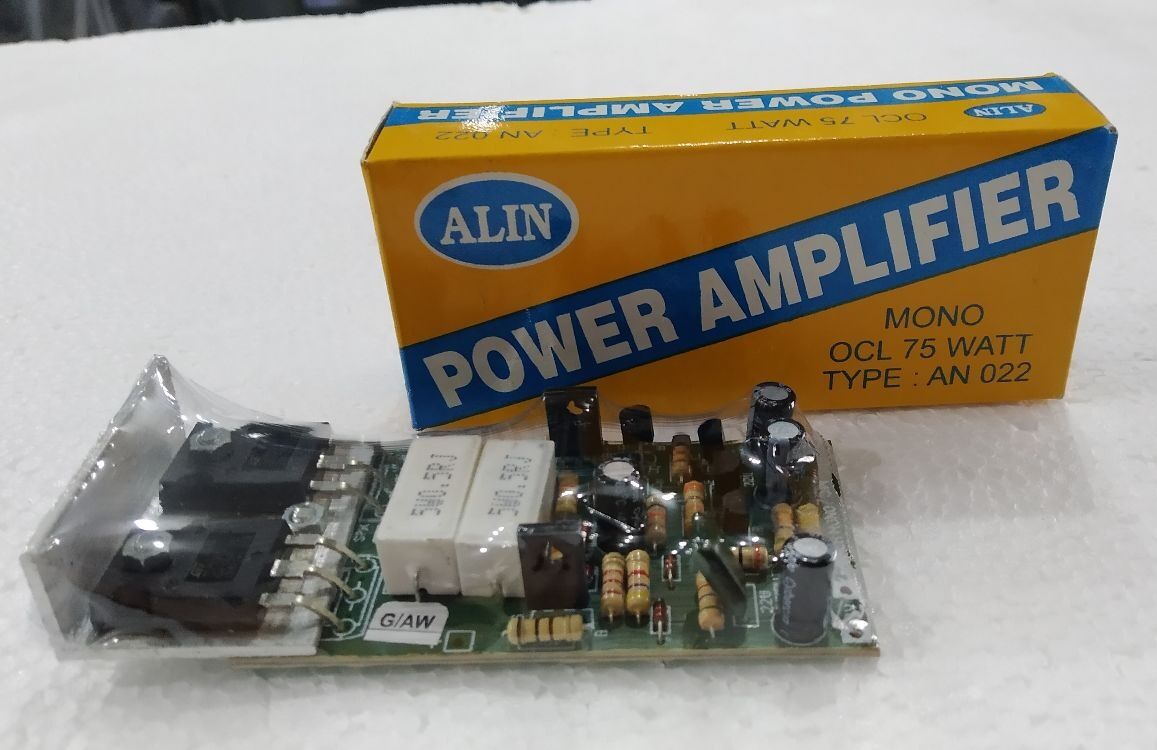 KIT POWER AMPLIFIER MONO OCL 75WATT ALIN AN022 (HARGA SUDAH TERMASUK