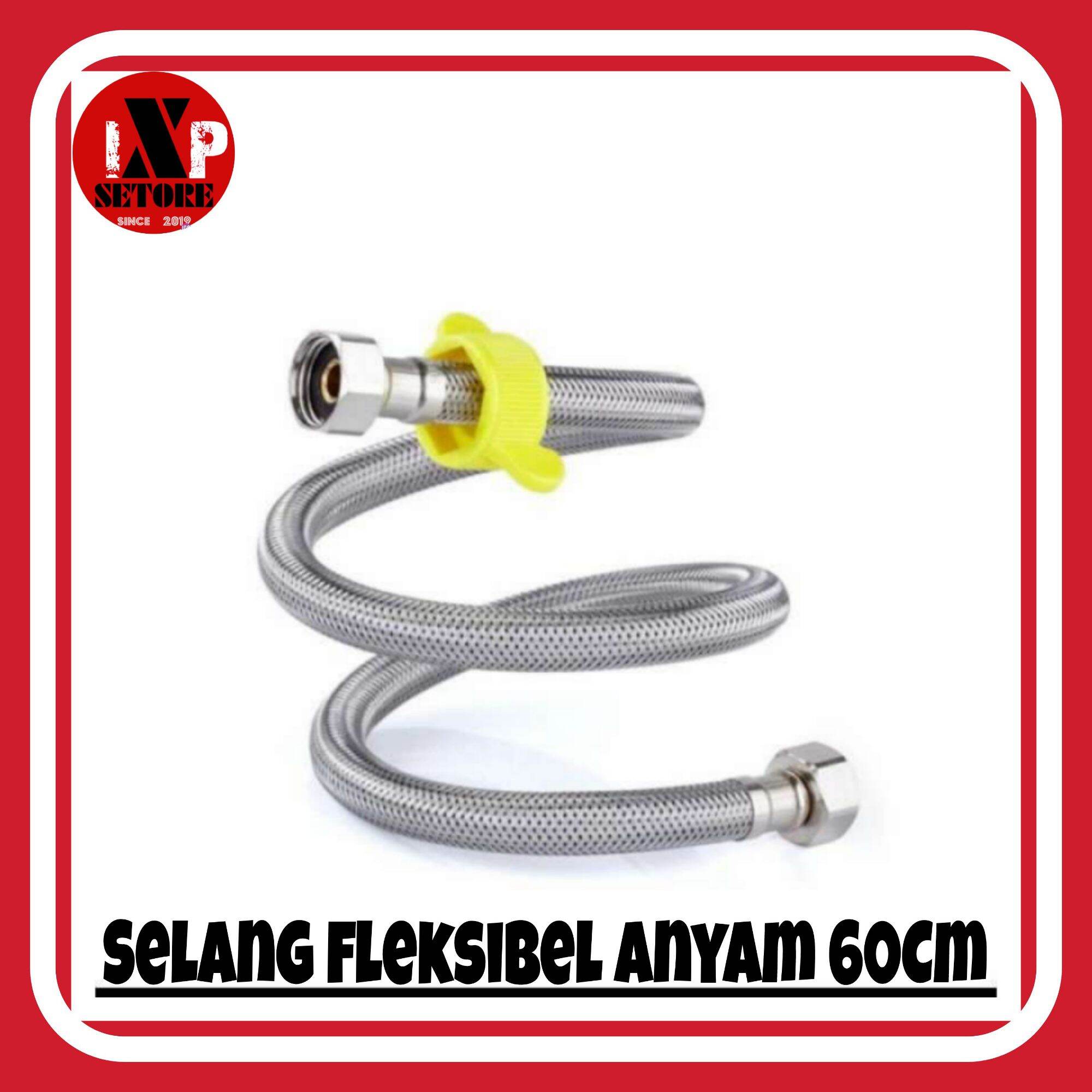 SELANG FLEKSIBEL 60CM MODEL ANYAM SLANG STAINLESS SUS 304 HOSE SOLIGEN
