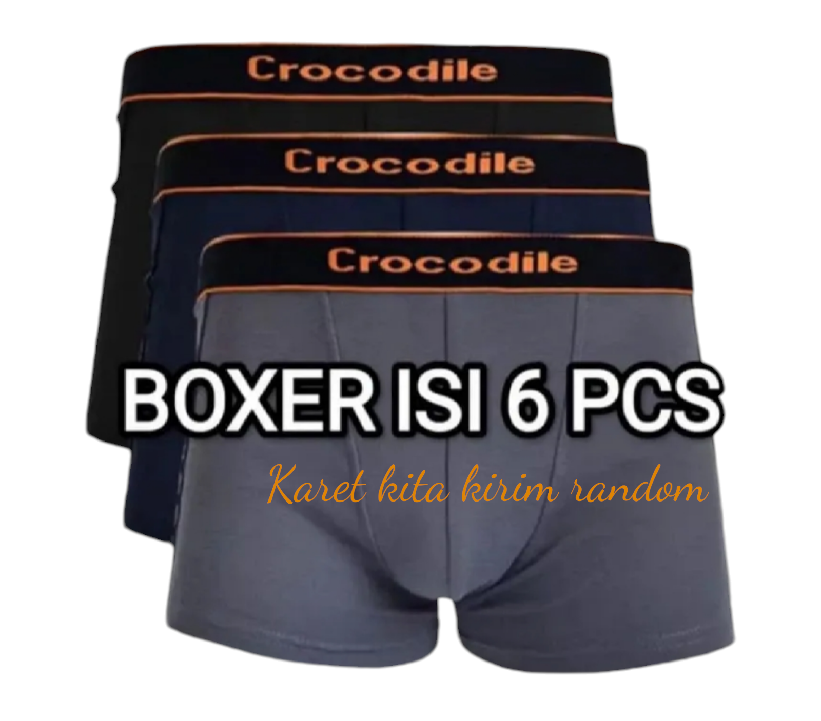 paket celana isi 6 celana dalam boxer pria laki-laki dewasa Harga 27,200 rupiah*Gratis Ongkir