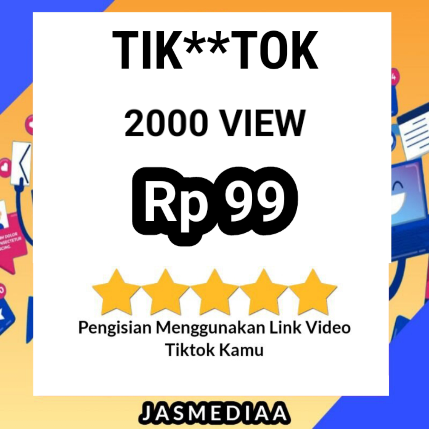 View Tik**Tok Murah Harga 1,000 rupiah*Gratis Ongkir