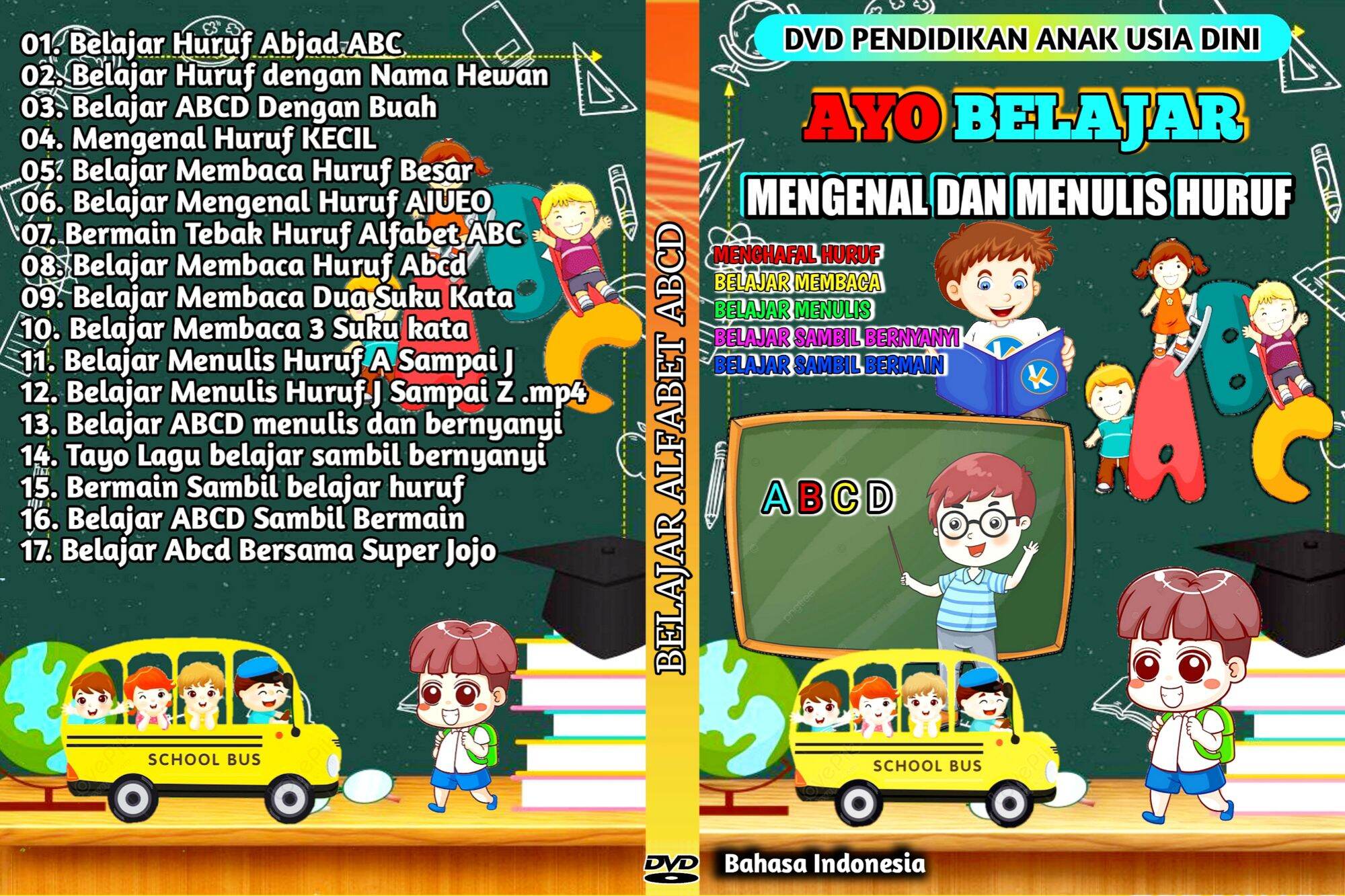 Abcd Dvd KASET DVD EDUKASI ANAK BELAJAR ABCD - KASET DVD BELAJAR HURUF ALFABET ...