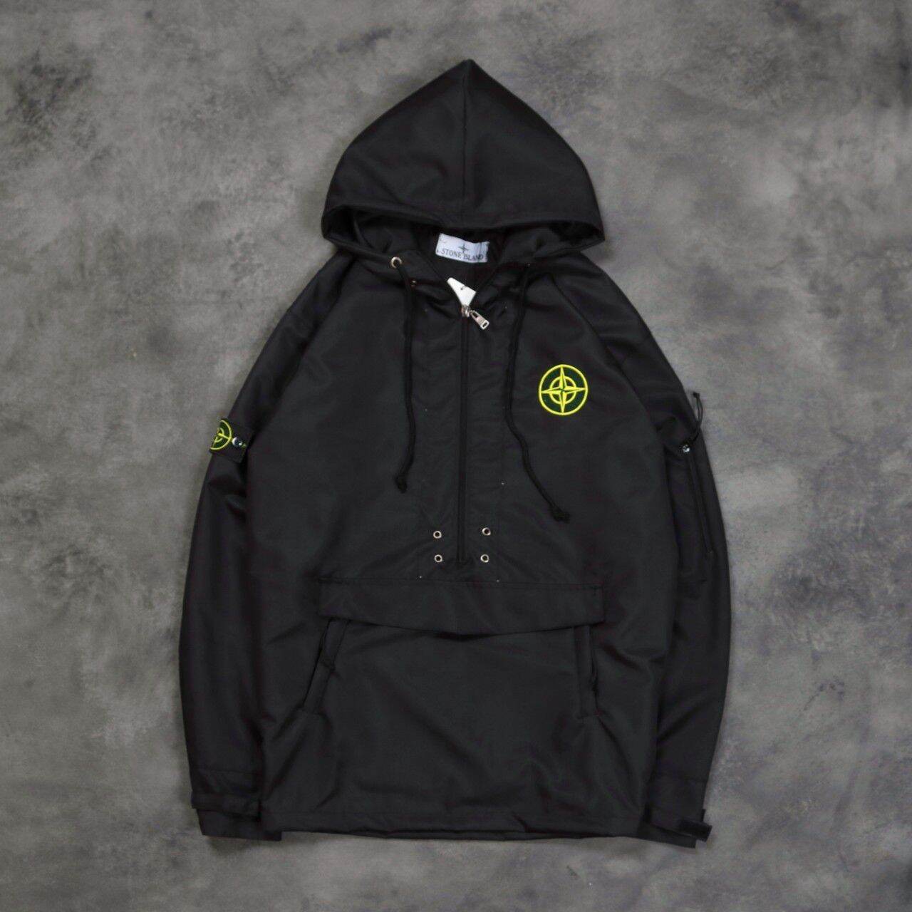 Jaket Parasut Stone Island Logo Pocket Jaket Parasut Pria Wanita