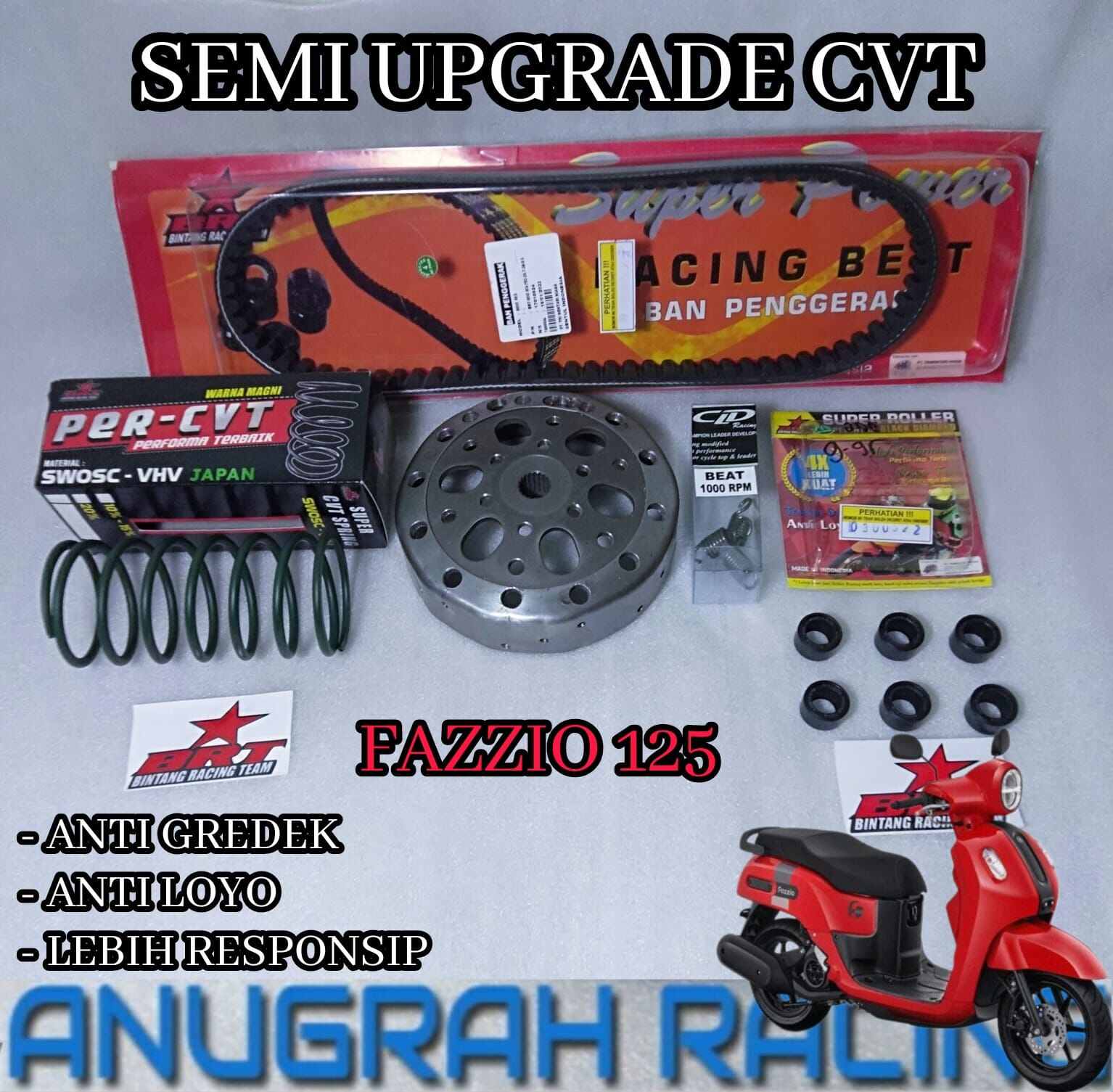 Paket Upgrade Cvt Kirian Anti Gredek Anti Loyo Pnp Yamaha Fazzio Gear Freego Soul Gt