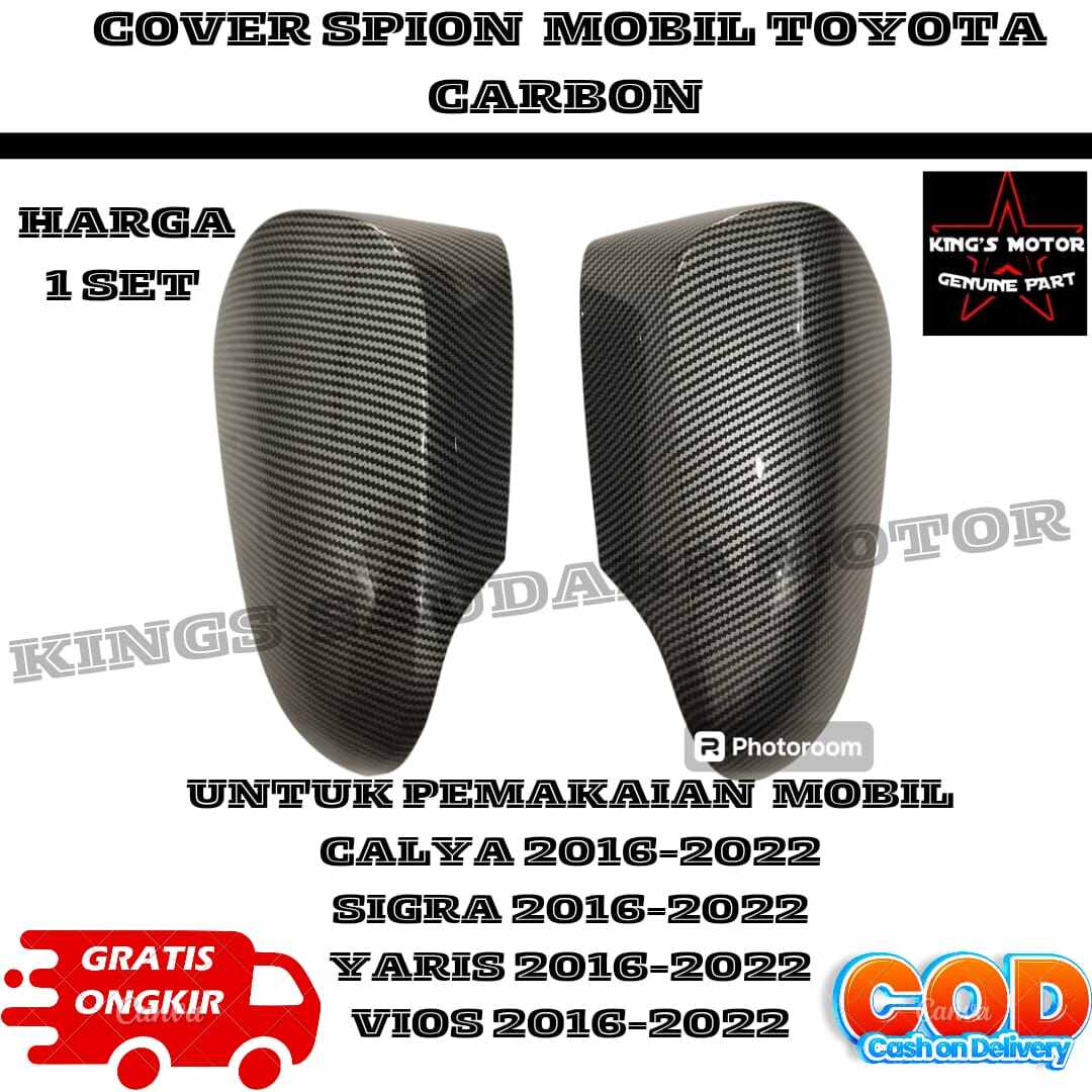 Cover Spion Calya Sigra Yaris Vios Gen3 Camry Altis Carbon Altis Original Harga 350,000 rupiah*Gratis Ongkir