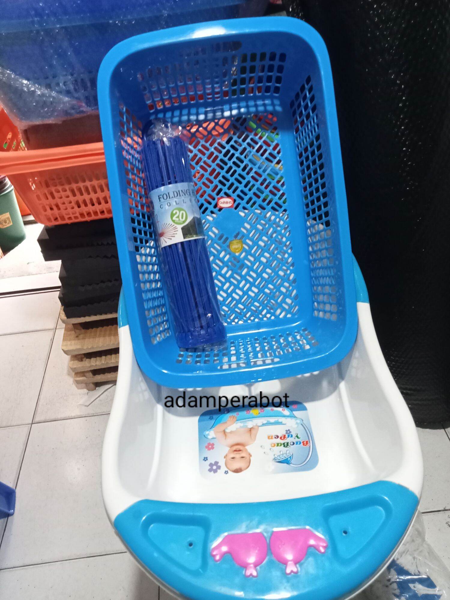 satu paket bak mandi bayi+kernjang+jemuran bulat