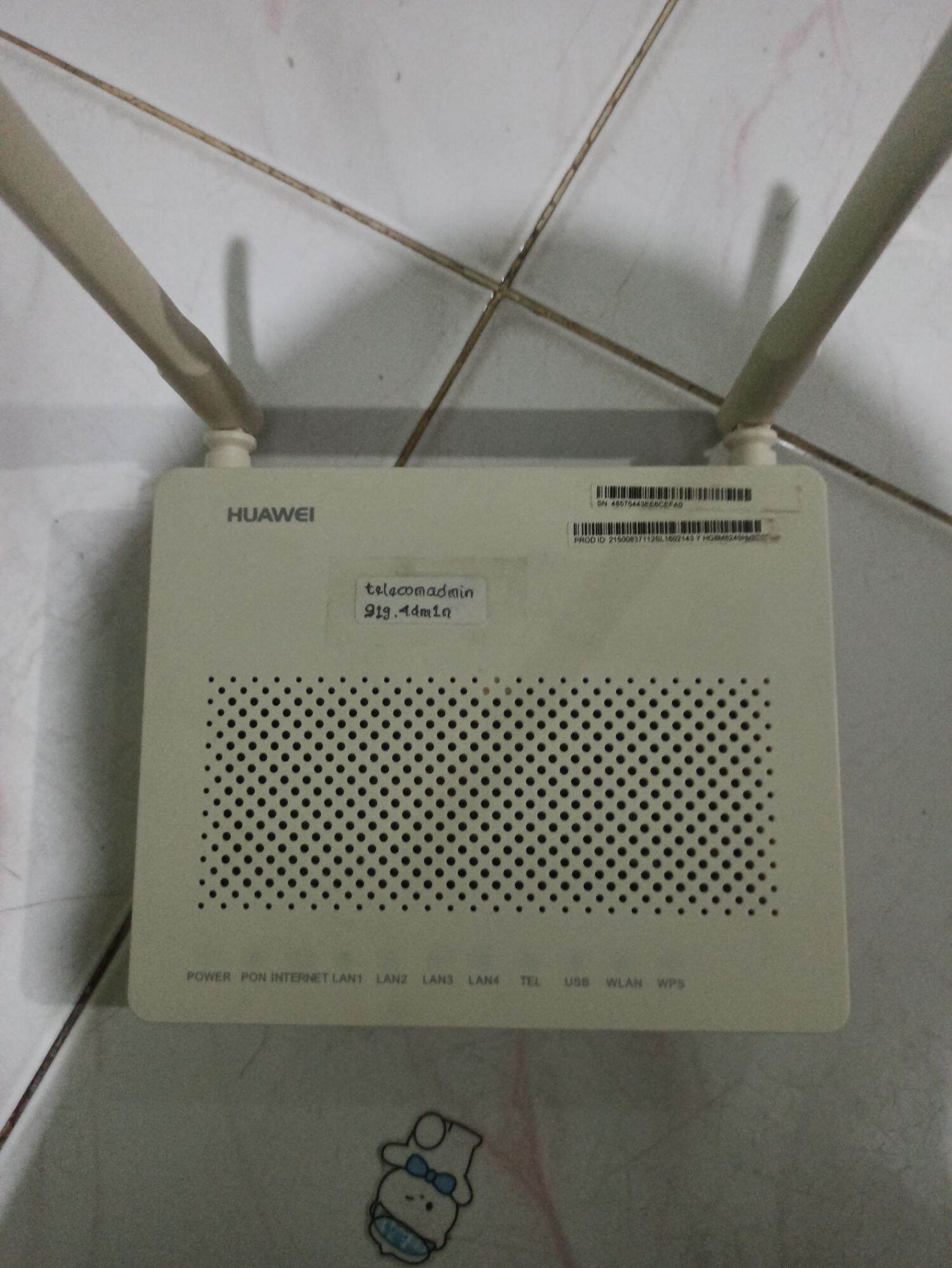 Modem Xpon Onu WiFi Huawei HG8245H V2 Support OLT Gpon/Epon + Adaptor