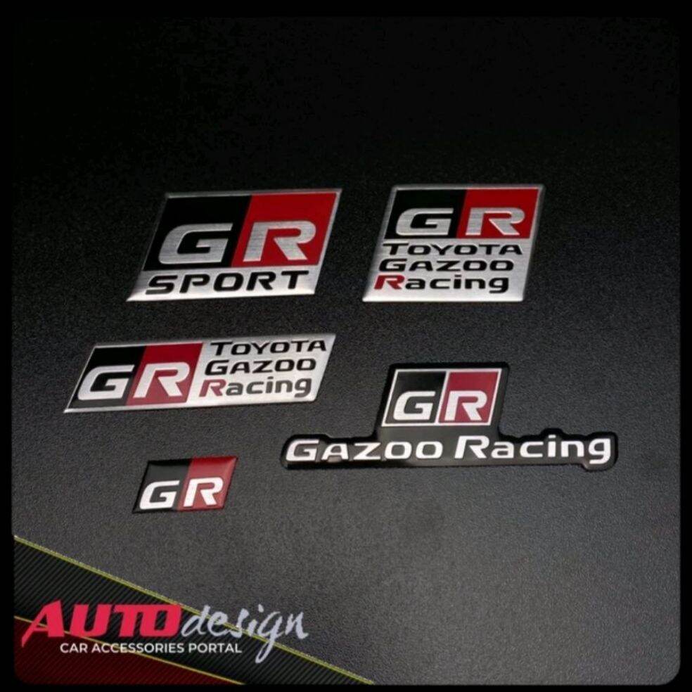 GR SPORT GAZOO RACING Emblem Mobil Toyota Alumunium Sheet Harga 19,500 rupiah*Gratis Ongkir