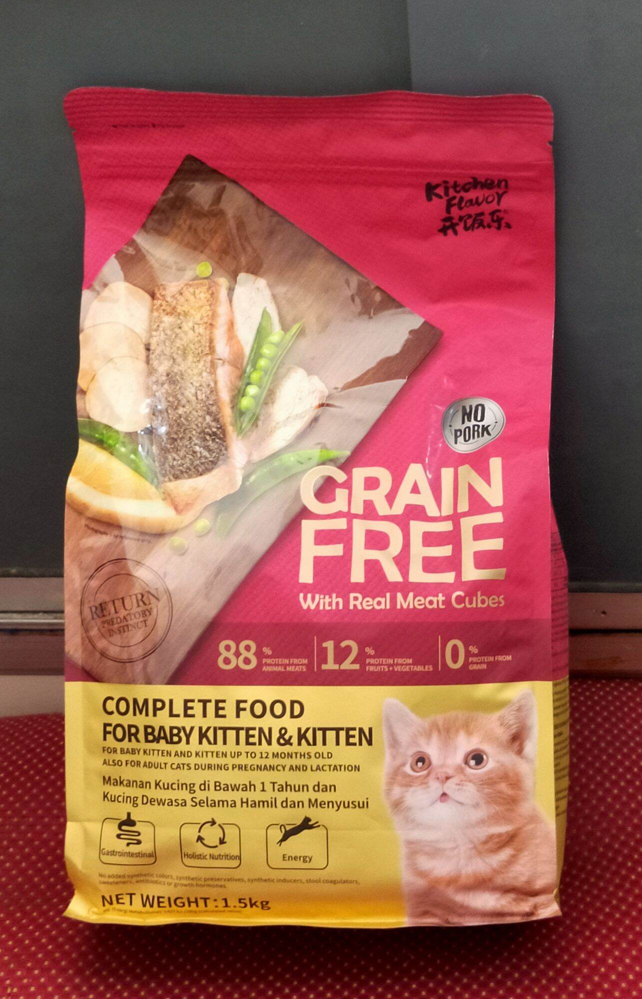 Kitchen Flavor Grain Free Baby Cat & Kitten 1,5Kg Freshpack - Makanan ...