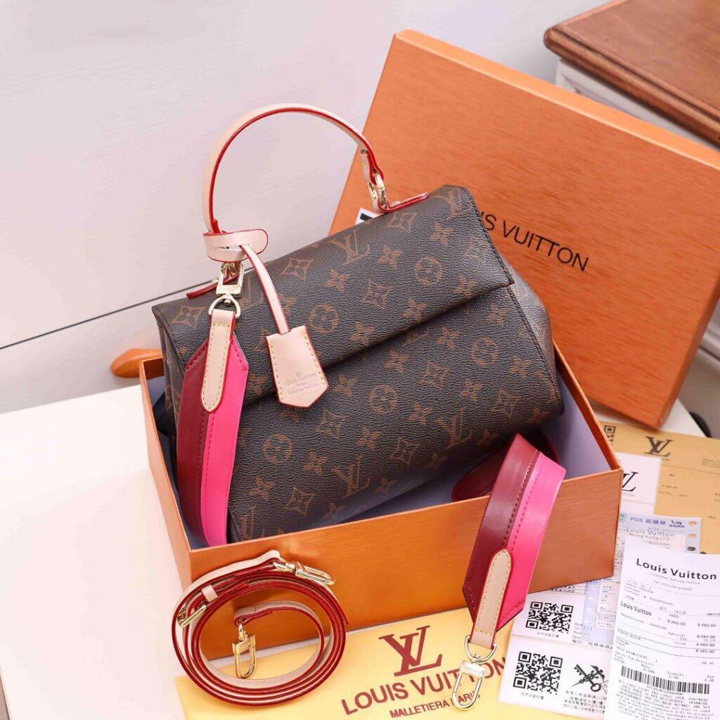 Jual slingbag LV CLUNY 9024 WITH BOX Tas wanita selempang import