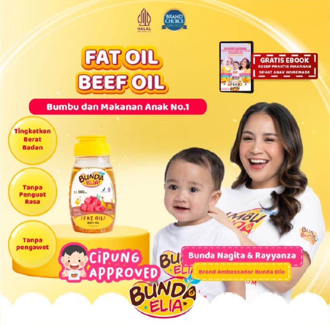 BUMBU BUNDA ELIA Fat Oil 100ml Minyak Mpasi Bayi - Chicken Oil/ Beef Oil/ Salmon Oil