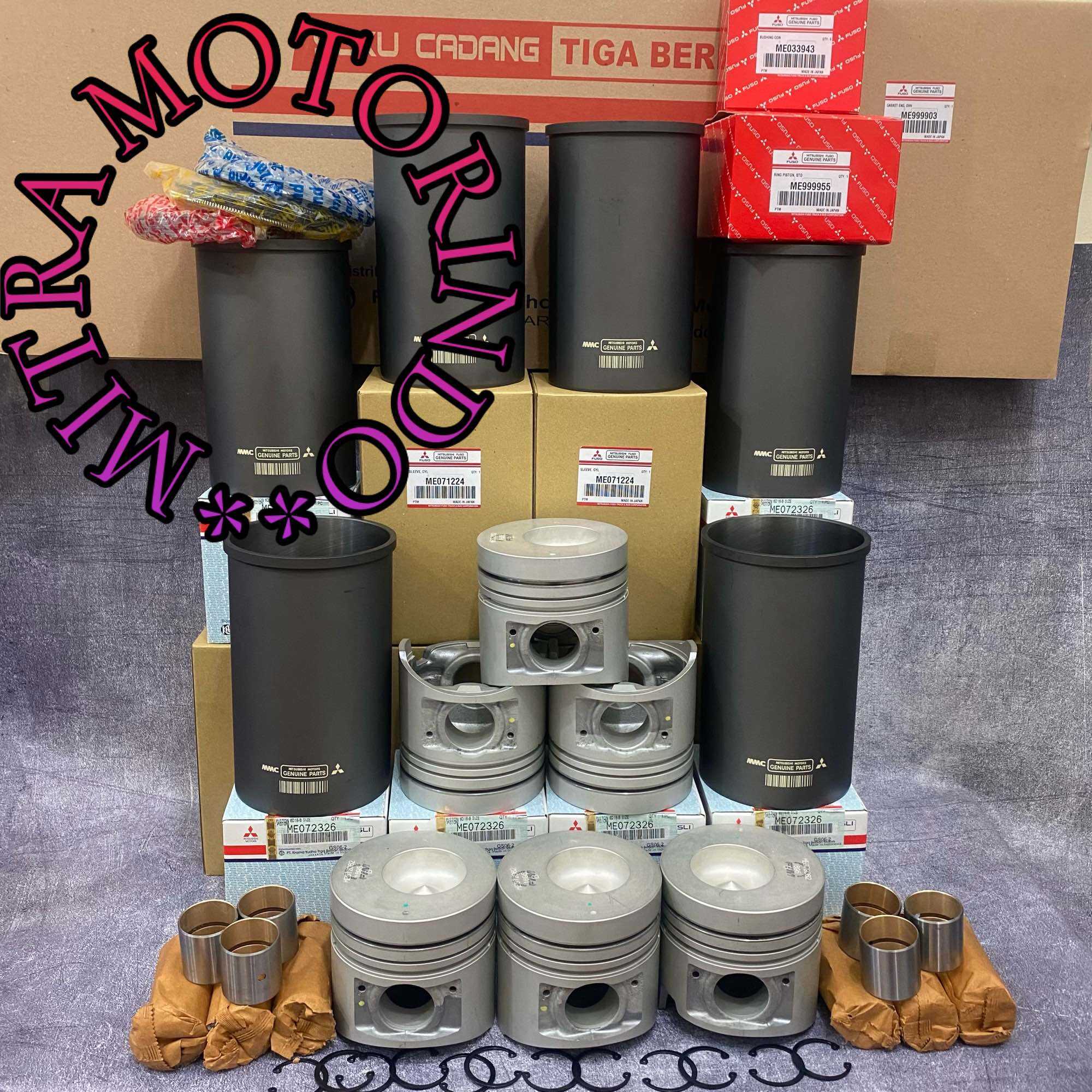 Liner Kit/ PS190-6D16/Paket Liner +Piston +Ring Piston + Paking Set + Bushing Con Rod Mitsubishi PS190 /6D16 Type A Harga 9,208,000 rupiah*Gratis Ongkir