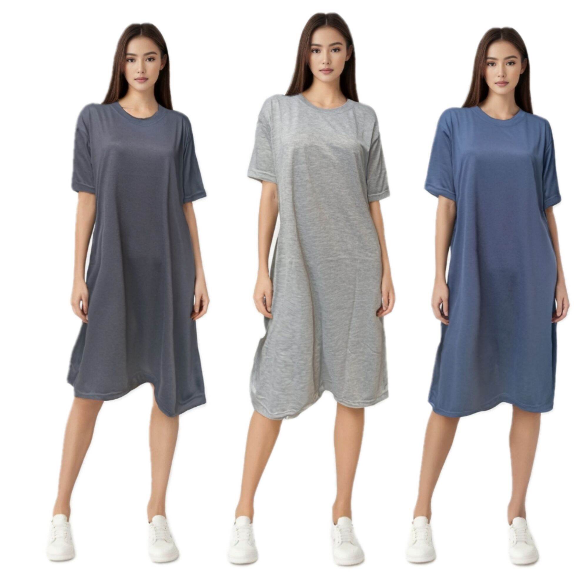 Baju Tidur Home Dress Daster Kaos Wanita Dewasa Bahan Kaos Polos