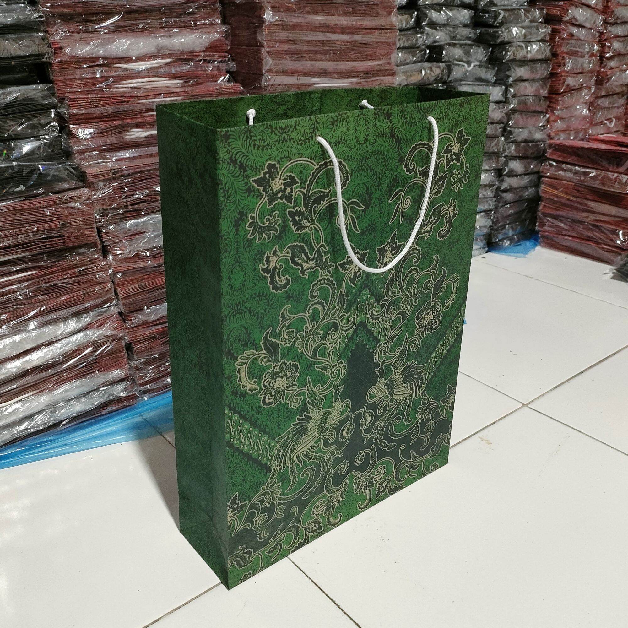 Paper Bag Coklat Polos & Motif Batik Lusinan Isi 12 pcs Ukuran S-M-L-XL