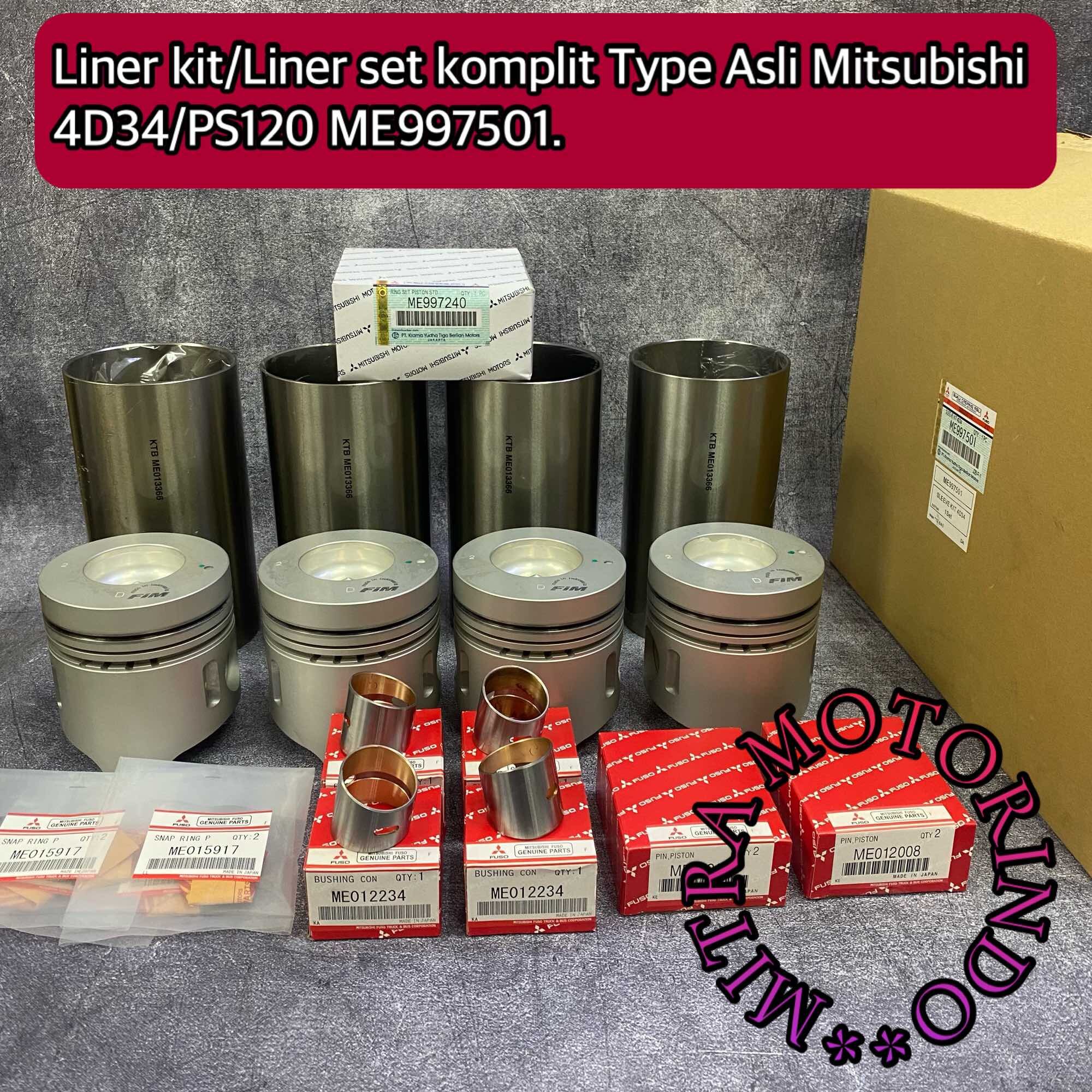 Liner kit,liner set mutsubishi PS120 4D34 ME997501 asli Harga 5,040,000 rupiah*Gratis Ongkir