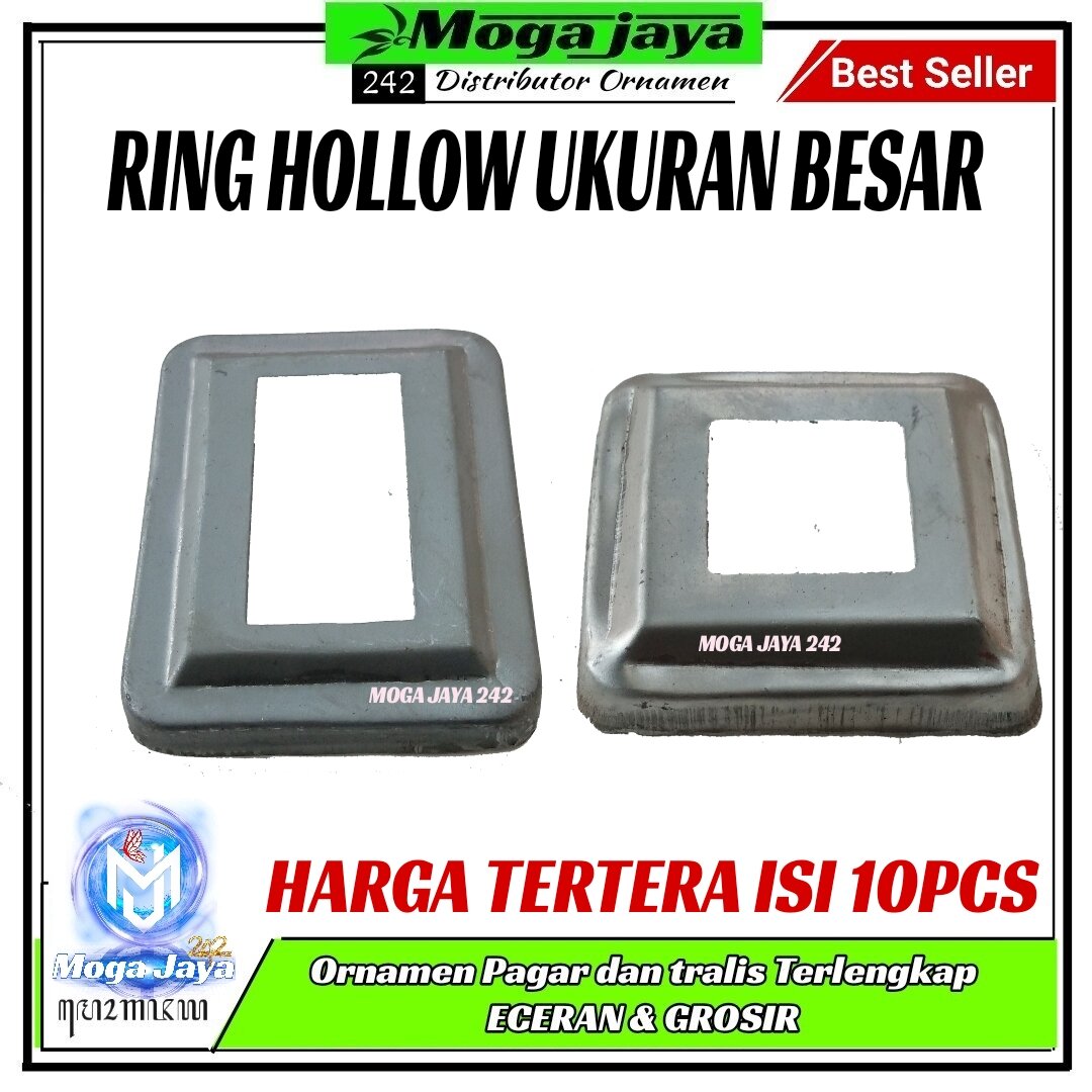 10pcs ring hollow besar ornamen pintu pagar