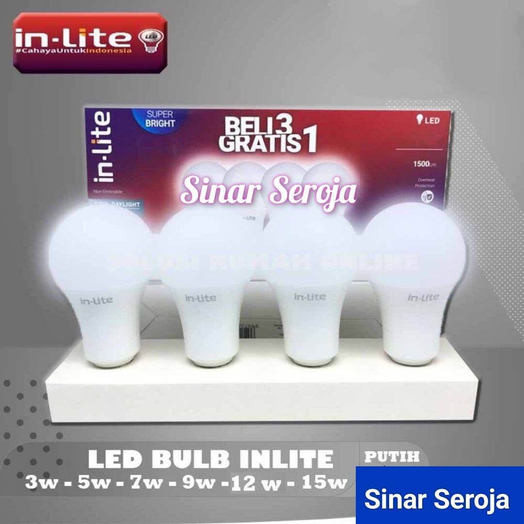 Lampu Inlite In Lite Led Value Inb010 Bohlam Murah 7w Paket Beli 3