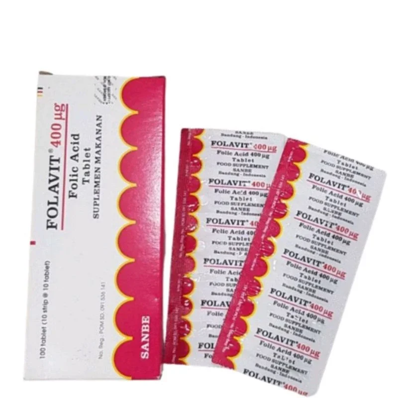 3 Strip (30 biji) Asam Folat Folavit / Folic Acid Promil Folafit