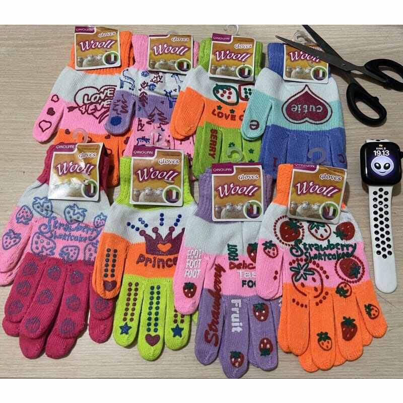 Sarung Tangan Motor Rajut Dewasa Motif / Sarung Tangan Rajut/Sarung Tangan Wanita Giá 6,500 Đồng*Miễn phí vận chuyển
