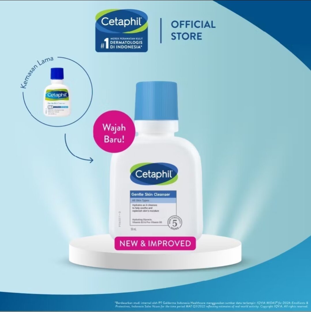 2Pcs Hemat Cetaphil Gentle Skin Cleanser 59ml Dengan Niacinamide Glycerin Dan Panthenol Sabun Pem...