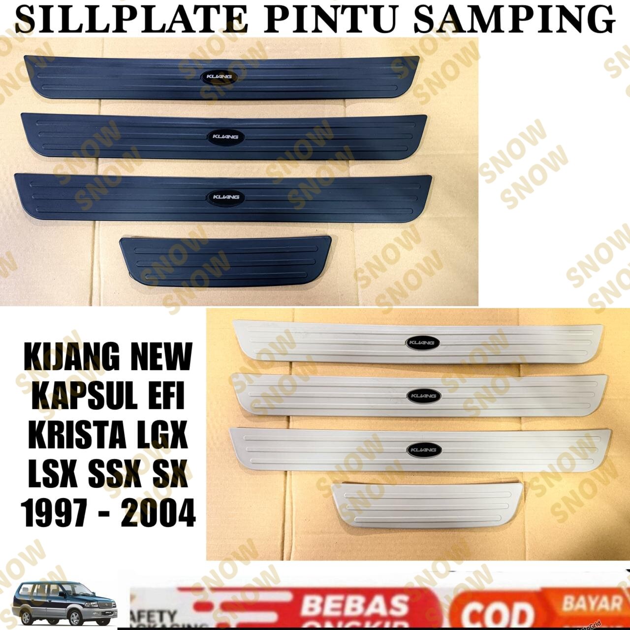 Sillplate Sijang Sijang new capsule LGX LSX Fei Krista 1997 2000 2003 2004 Black Cream Harga 90,000 rupiah*Gratis Ongkir