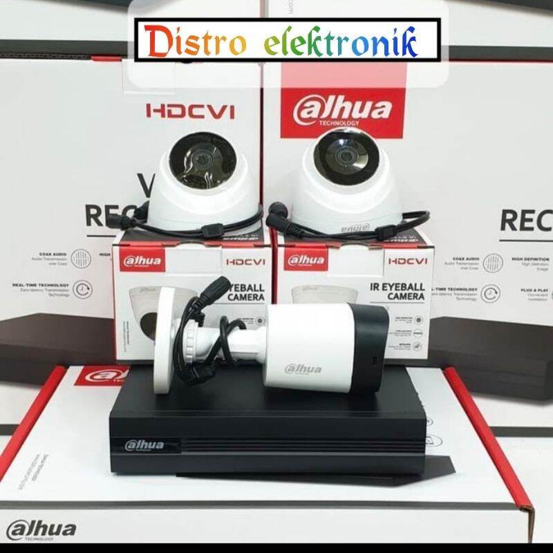 Paket Kamera Cctv Dahua 4ch Camera Indoor Outdoor 2mp Full HD