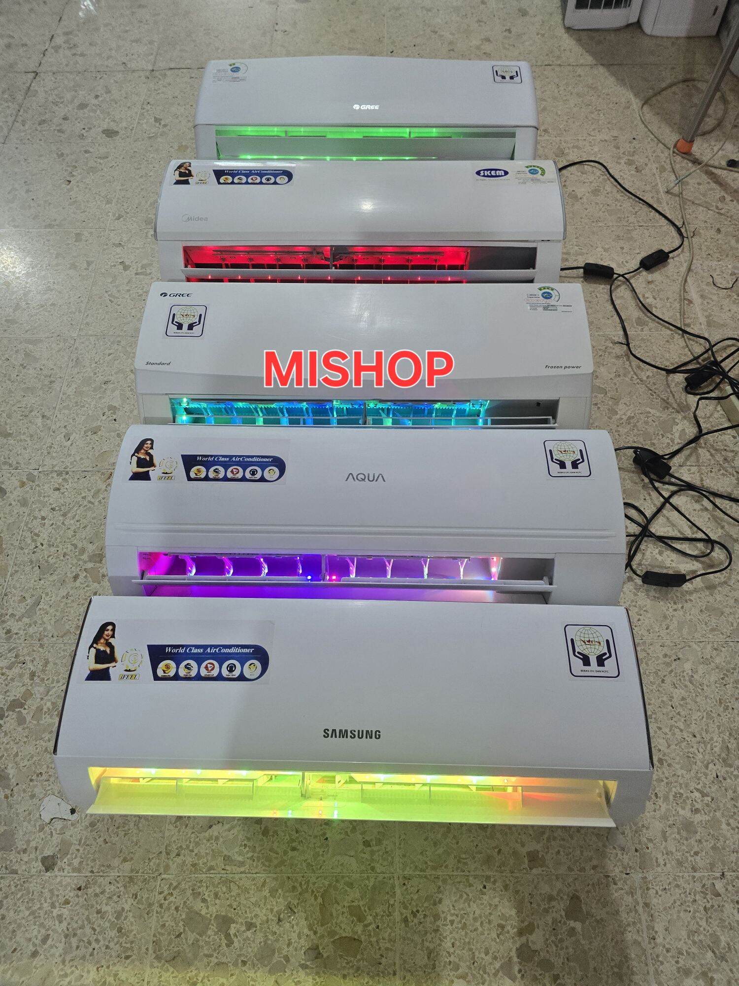 KIPAS ANGIN MODEL AC MANUAL LAMPU LED(TANPA REMOT)+ GELL PENDINGIN ORIGINAL