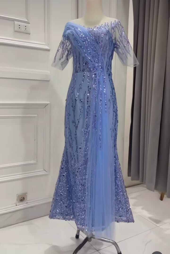 sachin and babi light blue dress 45 Best Petite Dresses for Wedding Guests, Per Our 5' Editor