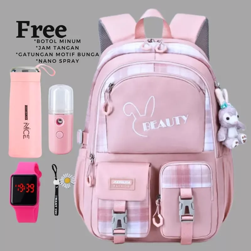 tas ransel banyak bonus nya moyif bauty tas sekolah anak