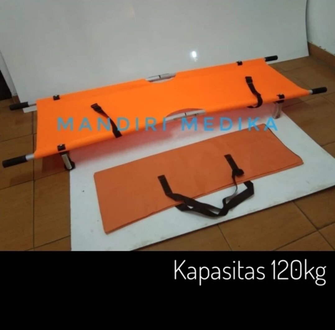 Tandu Lipat 2 Folding Stretcher Besi Chrome Roda + Tas Harga 495,000 rupiah*Gratis Ongkir