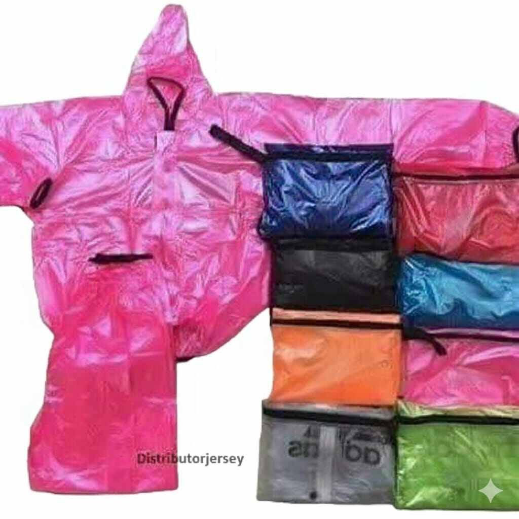 Transparent sauna raincoat two-piece suit models (jacket + pants) Harga 38,250 rupiah*Gratis Ongkir